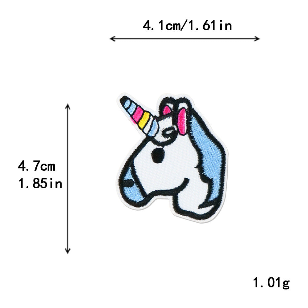 Wholesale  DIY Embroidered Unicorn Cloth Patch Hat Clothes Patch
